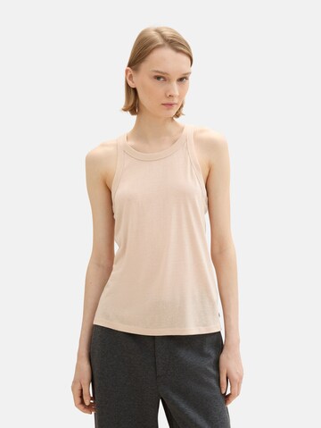 TOM TAILOR DENIM Top in Beige: voorkant