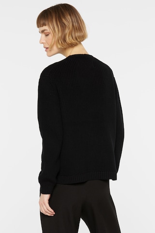 SENSES.THE LABEL Kurz-Cardigan in Rippstrick in Schwarz