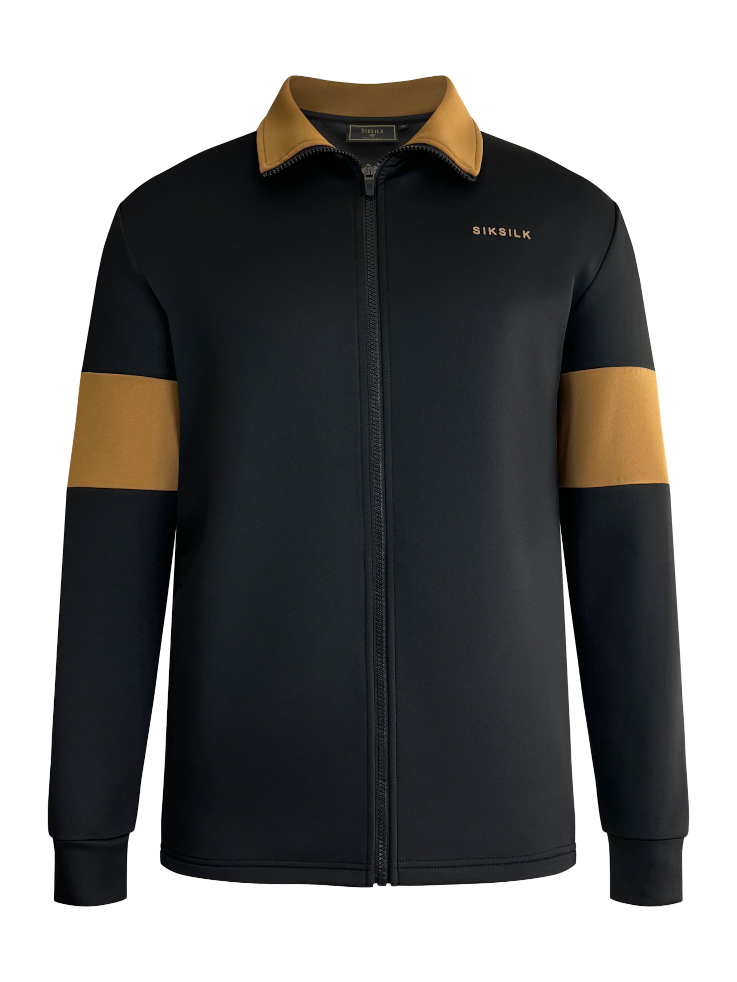 SikSilk Sweatvest in Zwart: voorkant