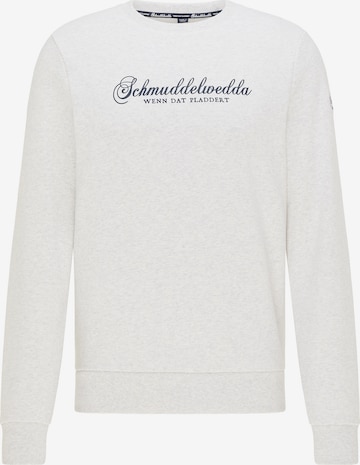 Sweat-shirt Schmuddelwedda en blanc : devant