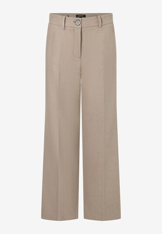 Regular Pantalon à plis MORE & MORE en marron : devant