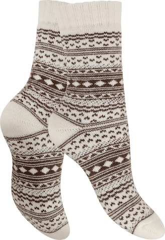 celodoro Socken 'Wollsocken' in Beige: Vorderseite