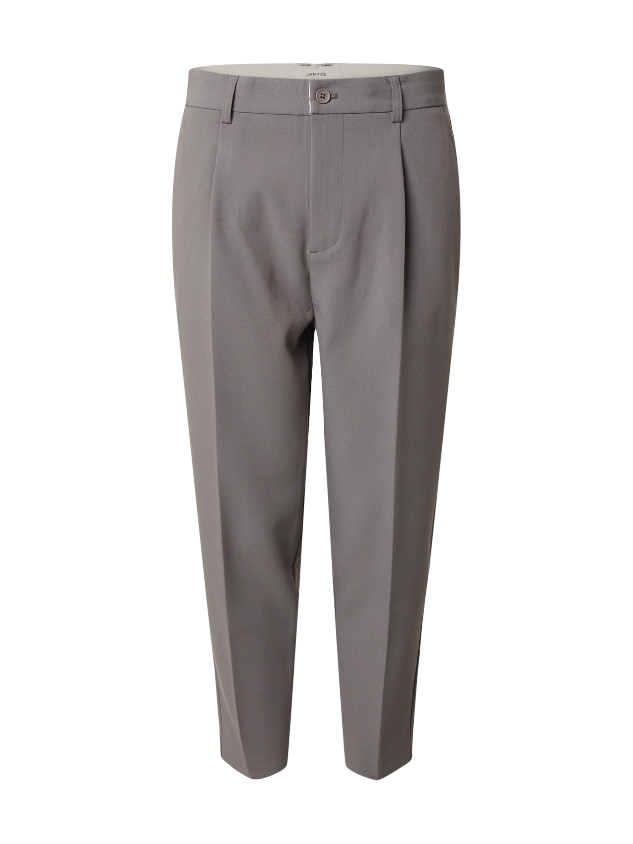 DAN FOX APPAREL Tapered Pantalon 'Toni' in Grijs: voorkant