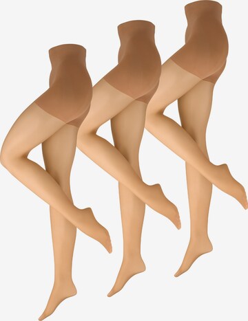 Nur Die Fine Tights ' Goodbye Laufmaschen Shape 20 DEN ' in Beige: front