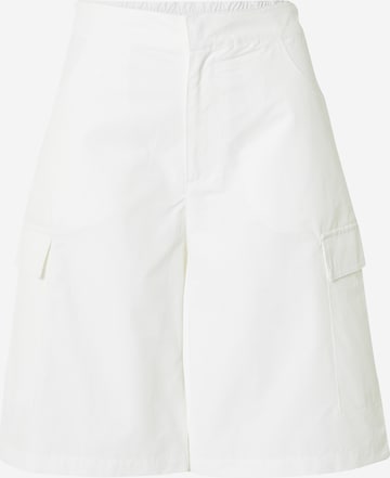 WEEKDAY Wide leg Cargo trousers in White: front