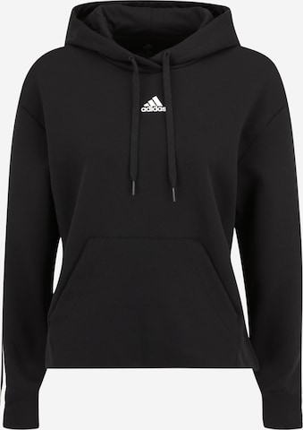 ADIDAS SPORTSWEAR Спортен суитшърт с качулка в черно: отпред