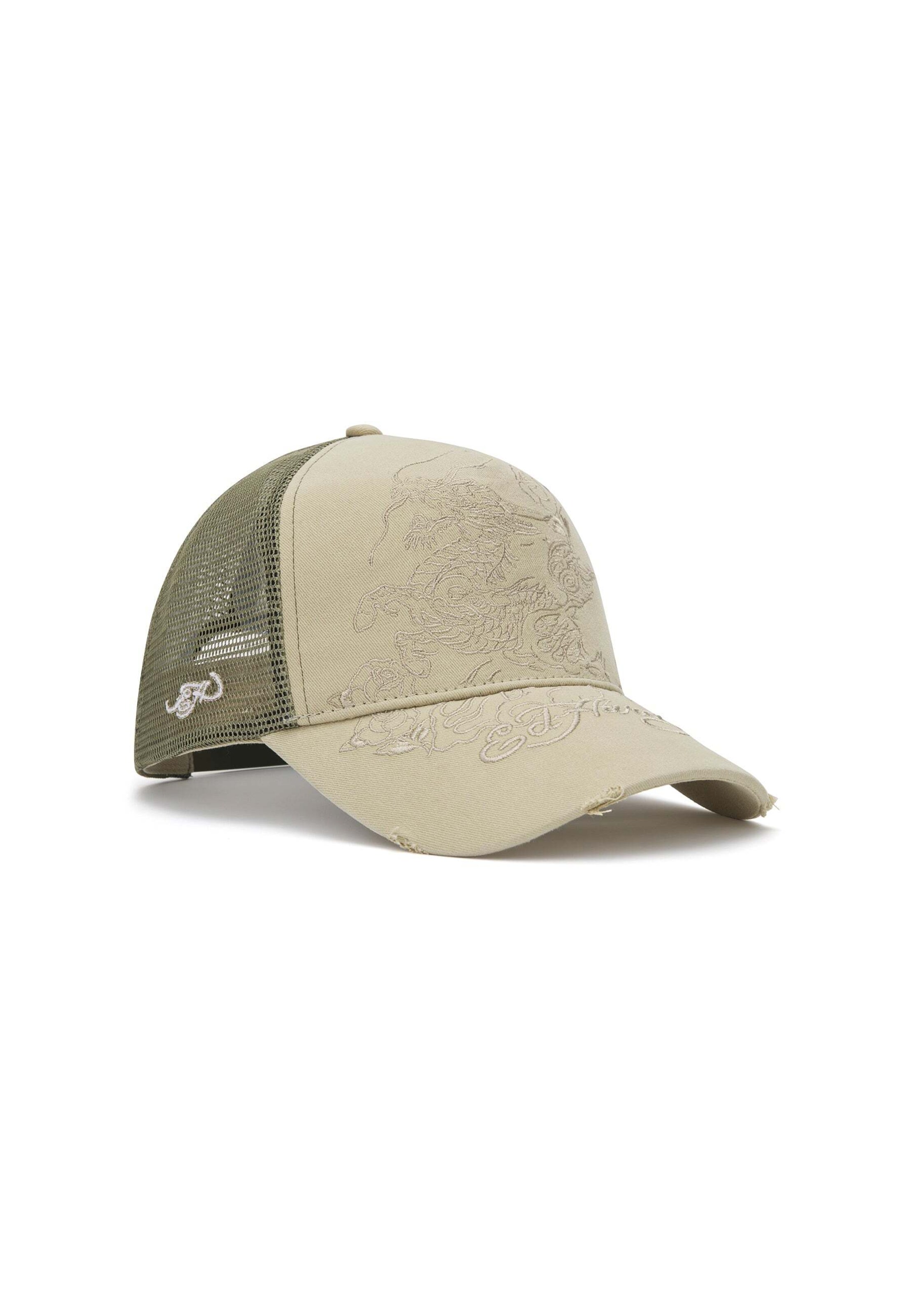 Cappello da baseball di Ed Hardy in verde: lato