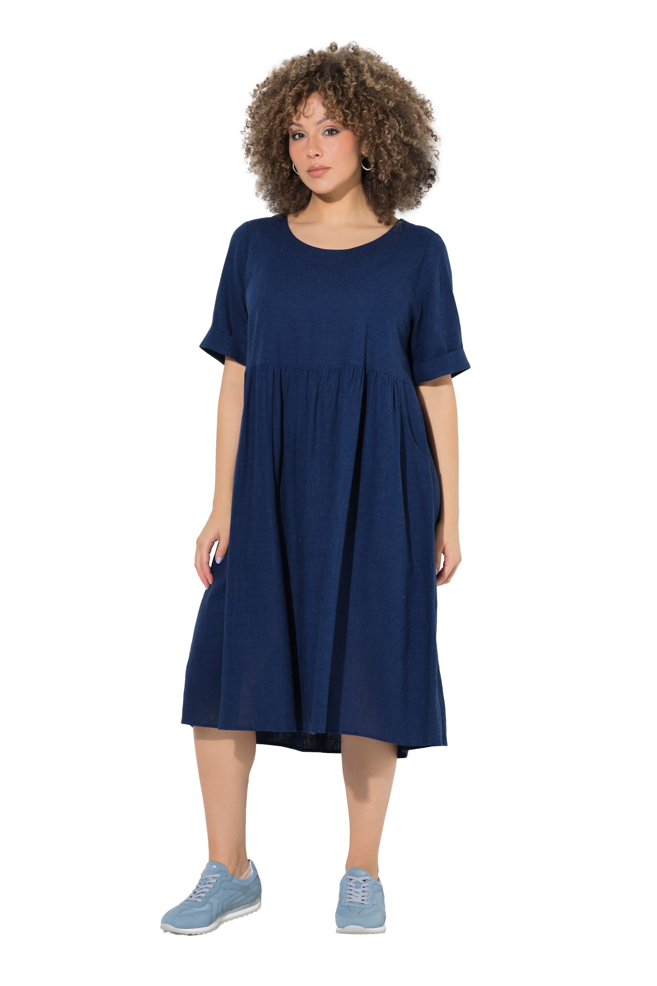 Ulla Popken Jurk in Blauw: voorkant