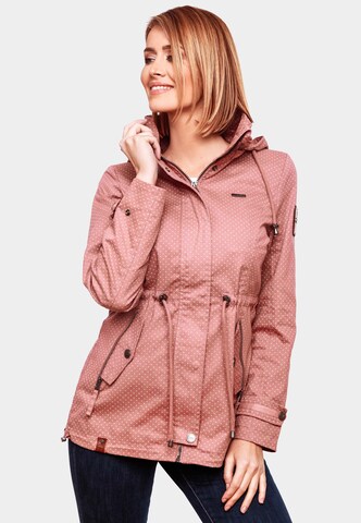 MARIKOO Overgangsparka 'Nyokoo' i pink: forside