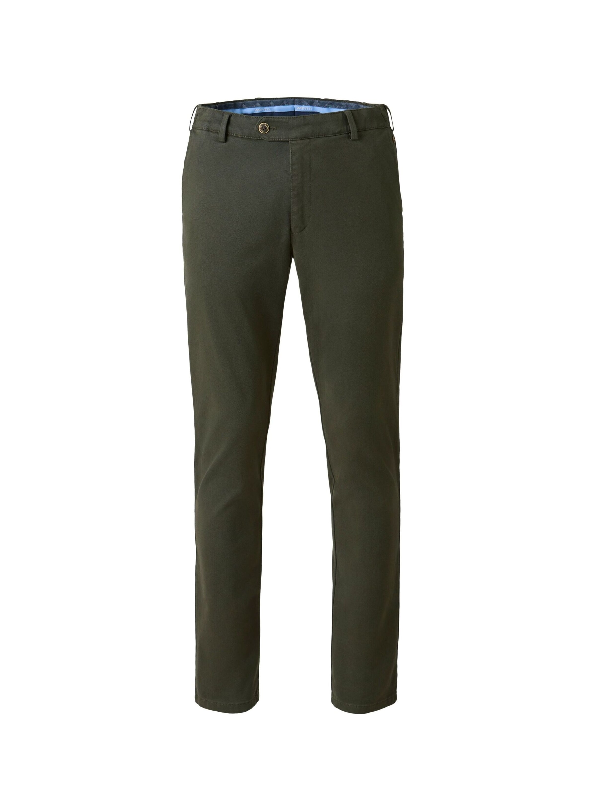 MEYER Regular Chino trousers in Green: front