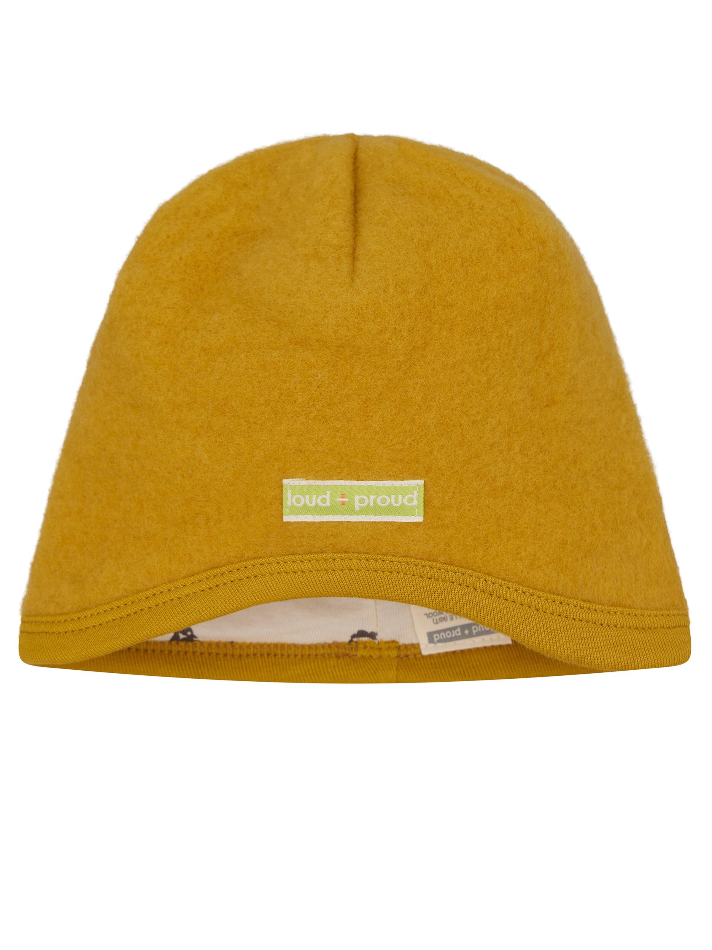 loud + proud Mütze in Gelb: Vorderseite