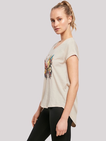 T-shirt 'Schmetterling' F4NT4STIC en beige