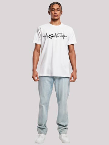 F4NT4STIC Shirt 'Heartbeat Soccer' in Wit