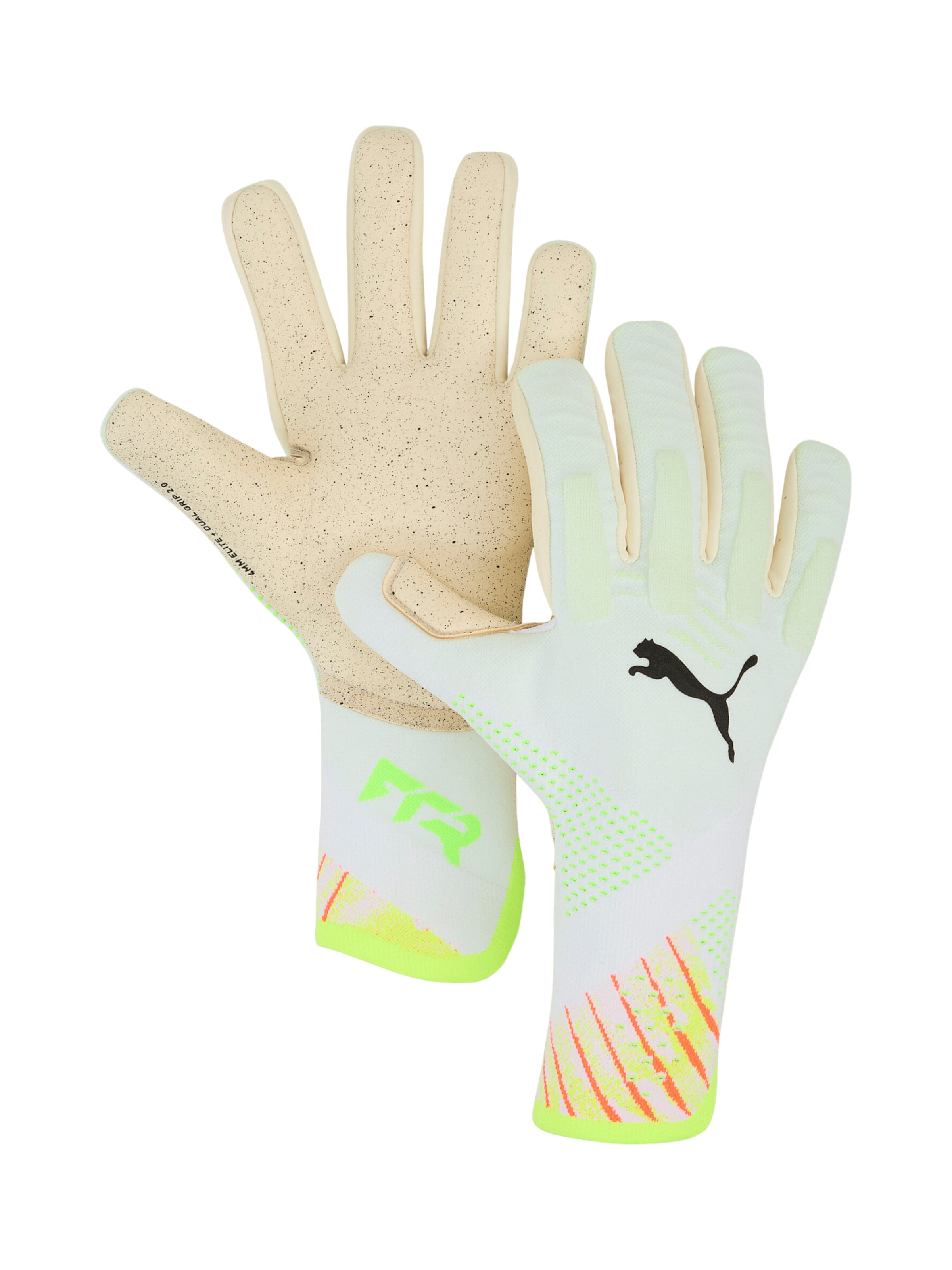 PUMA Athletic Gloves in White: front