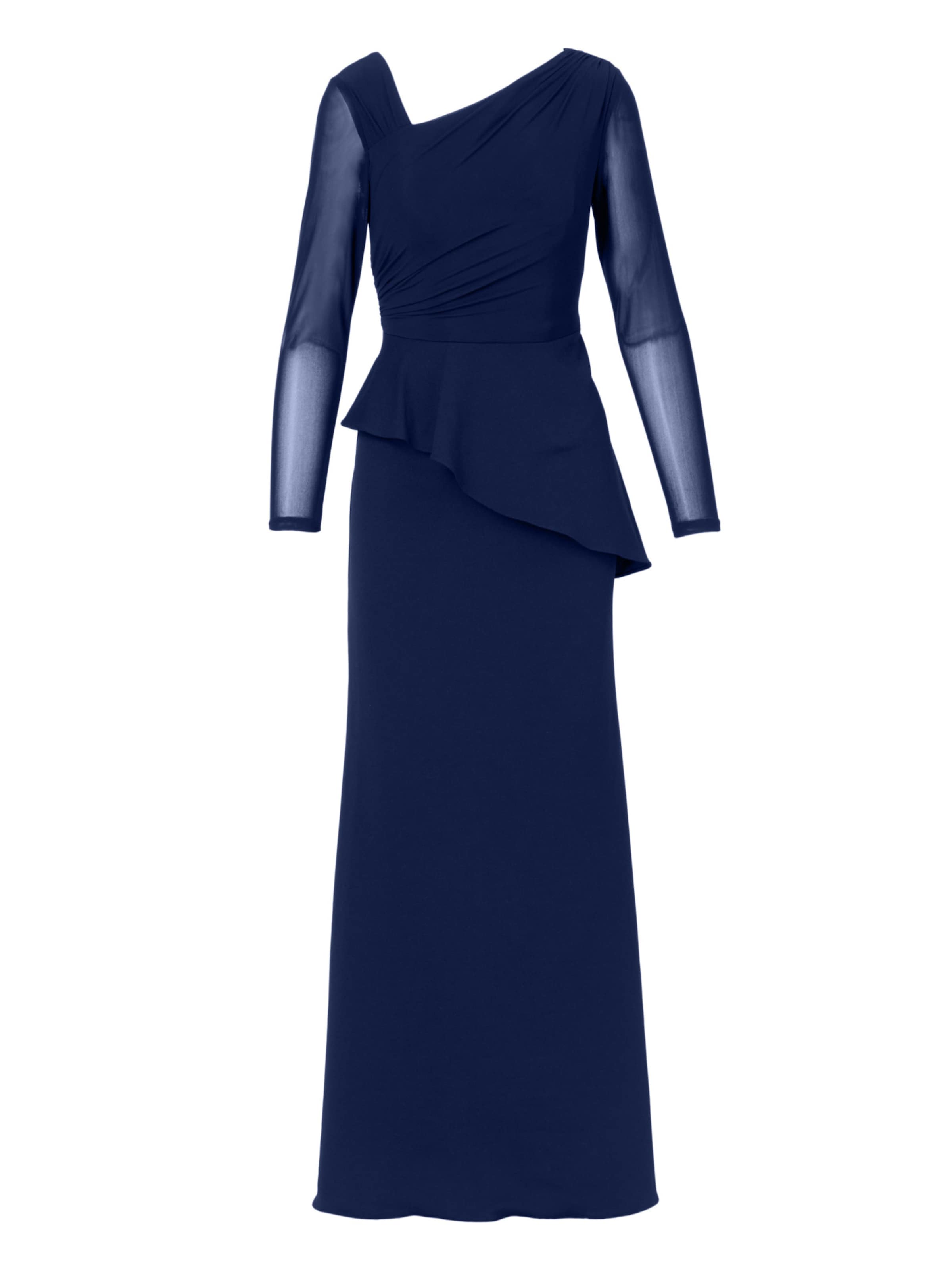 Adrianna Papell Evening dress 'Knit Crepe Combo Mesh Gown' in Blue: front