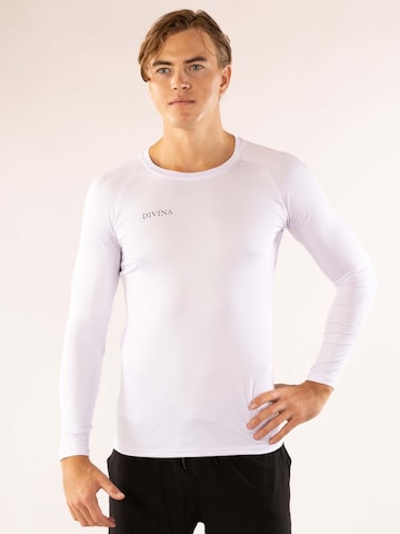 T-Shirt fonctionnel 'Honu' Divina en blanc : devant