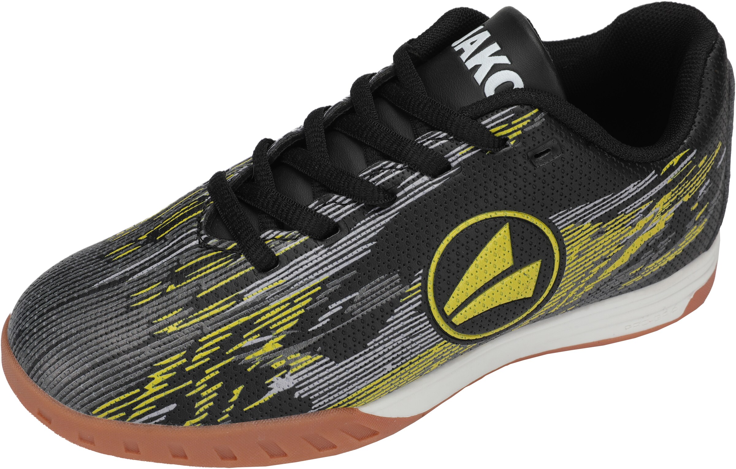 JAKO Soccer Cleats in Black: front