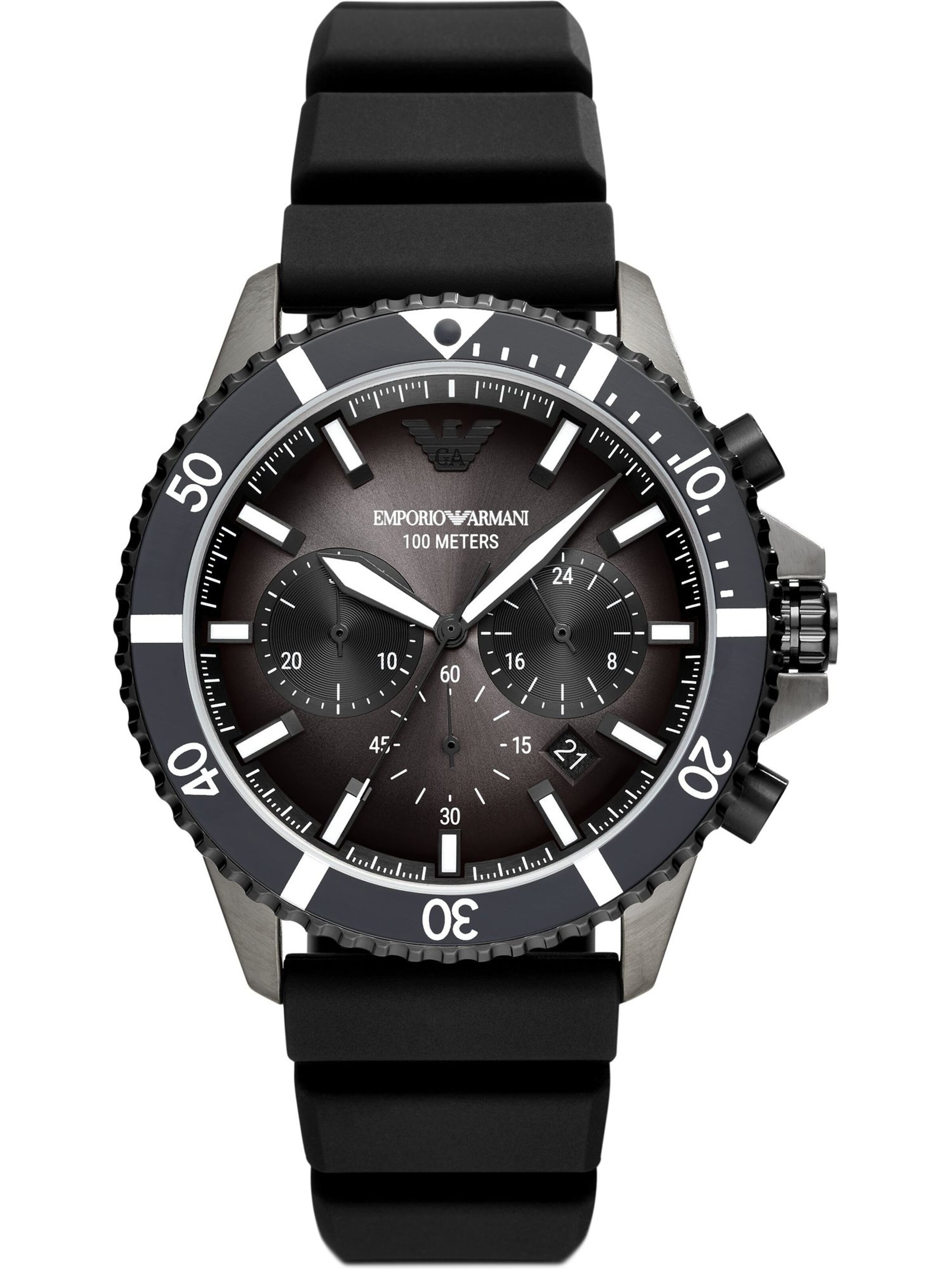 Emporio Armani Analoog horloge in Grijs: voorkant