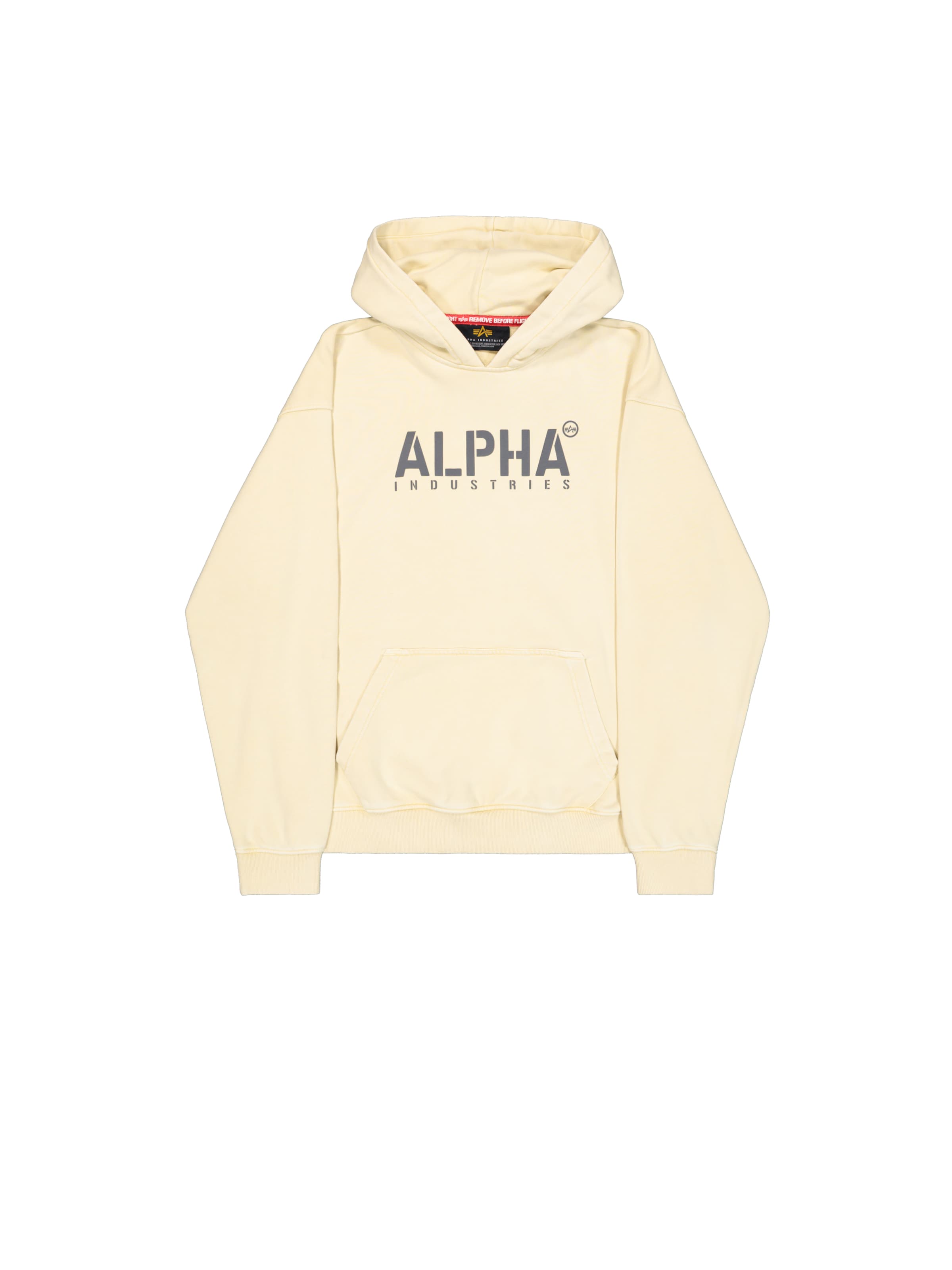 Felpa 'Stencil' di ALPHA INDUSTRIES in bianco: frontale