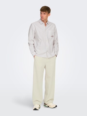smėlio Only & Sons Laisvas „Chino“ stiliaus kelnės 'ONSBob-Le'