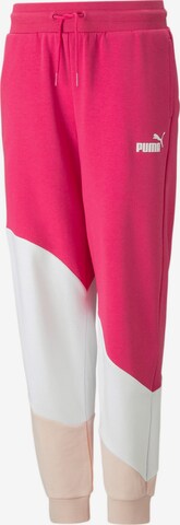 PUMA Tapered Pants in Pink: front