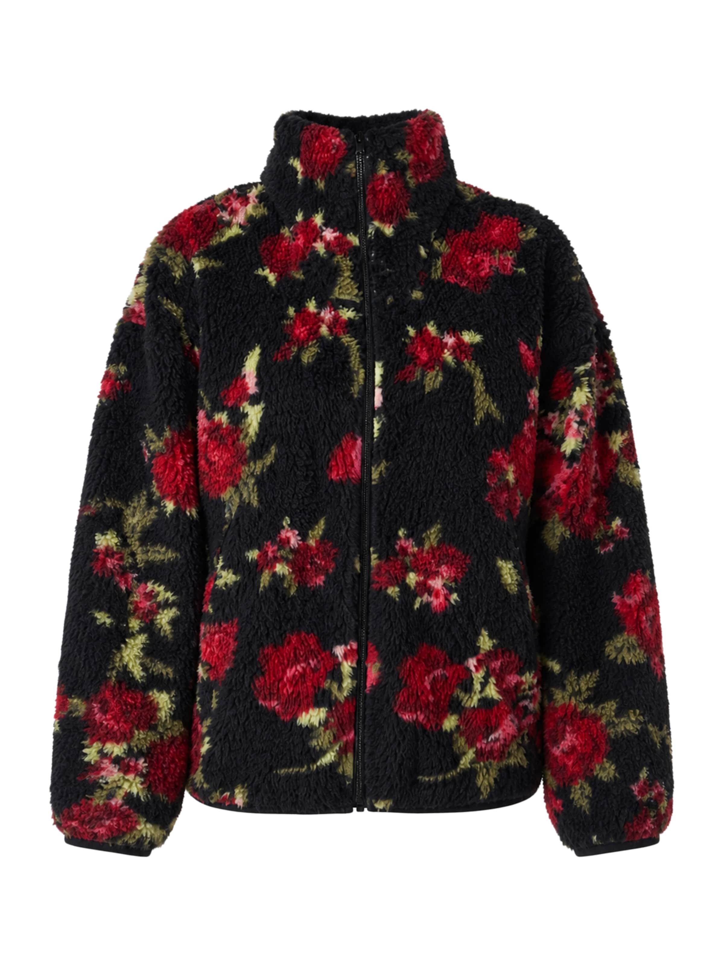 BRAVE SOUL Fleece jas in Zwart: voorkant