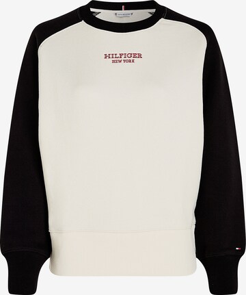 Sweat-shirt TOMMY HILFIGER en beige : devant