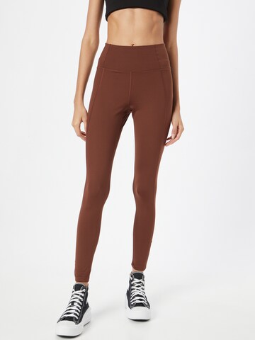 Girlfriend Collective Workout Pants in Brown: front