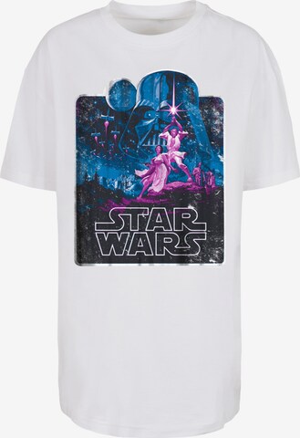 F4NT4STIC T-Shirt 'Star Wars Movie Montage' in Weiß: predná strana