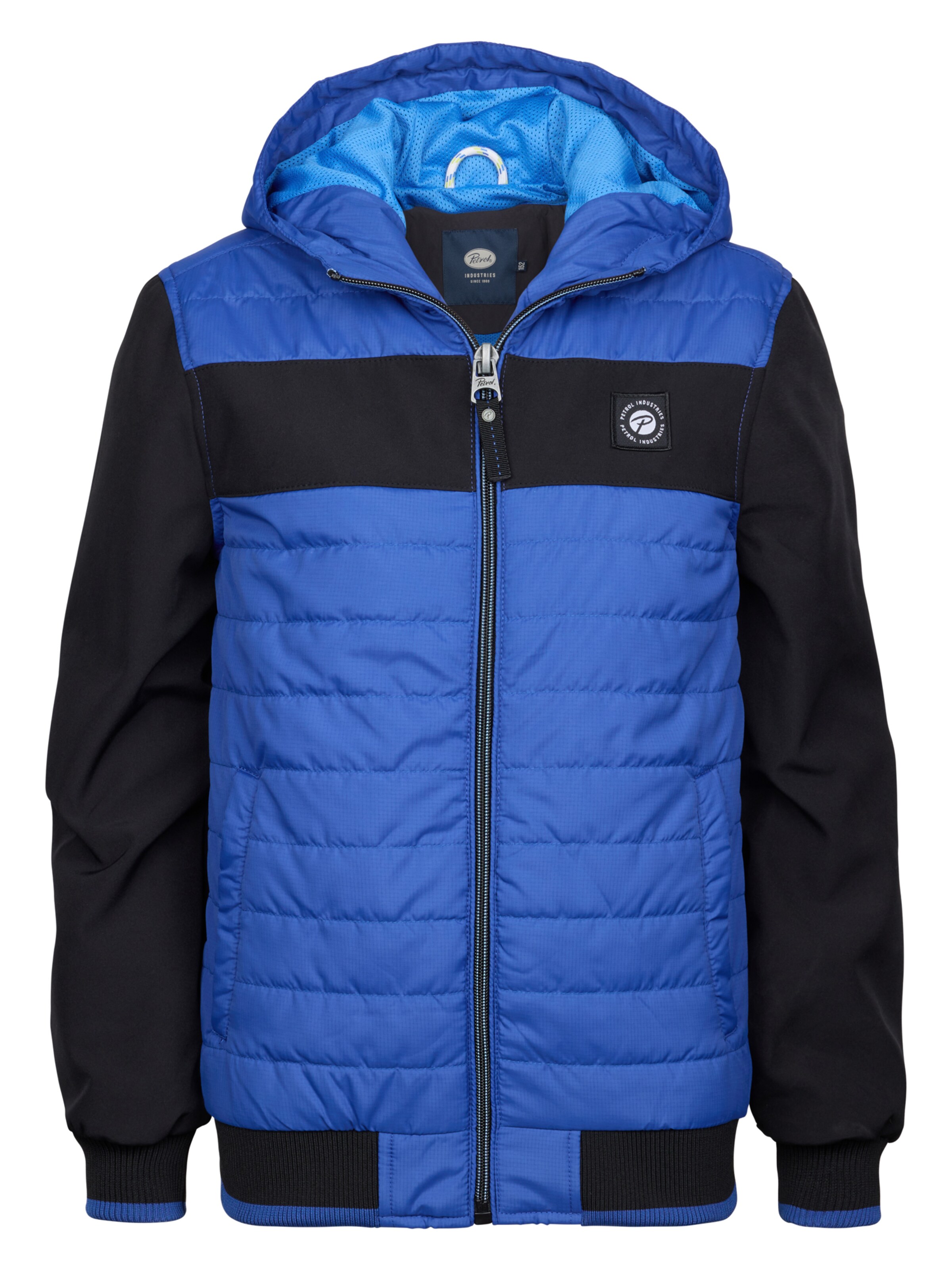 Petrol Industries Välikausitakki 'Splash' värissä sininen: etupuoli