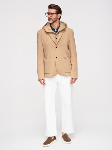 Ombre Regular Fit Businesshemd in Braun