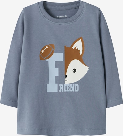 NAME IT Paita 'NBMSHOUT' värissä kyyhkynsininen / vaaleansininen / ruskea / valkoinen, Tuotenäkymä