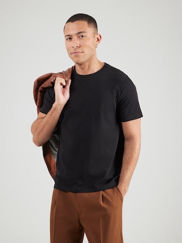 melns KnowledgeCotton Apparel T-Krekls: no priekšpuses