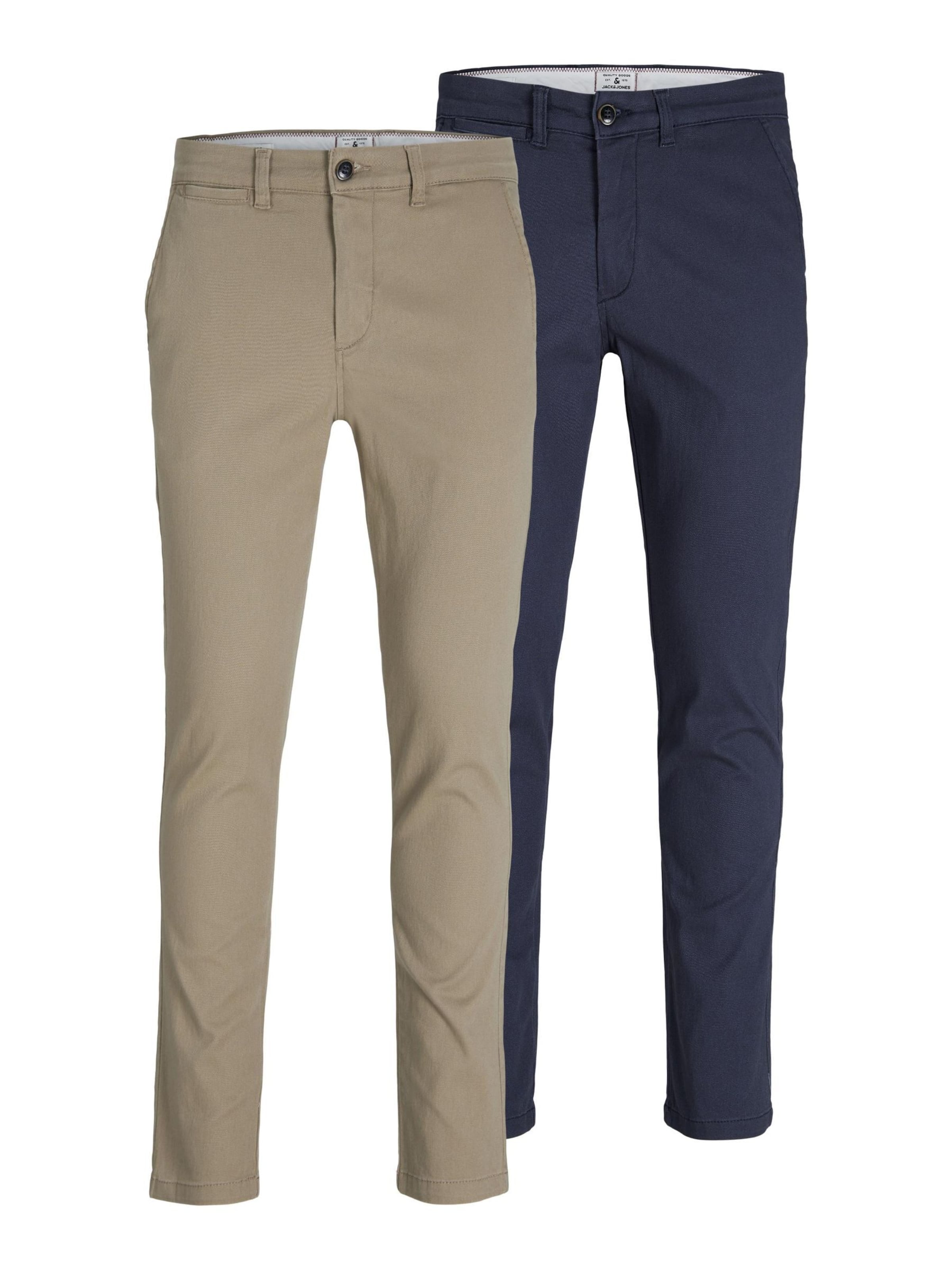 JACK & JONES Slimfit Chino kalhoty 'Macro Dave' – béžová: přední strana