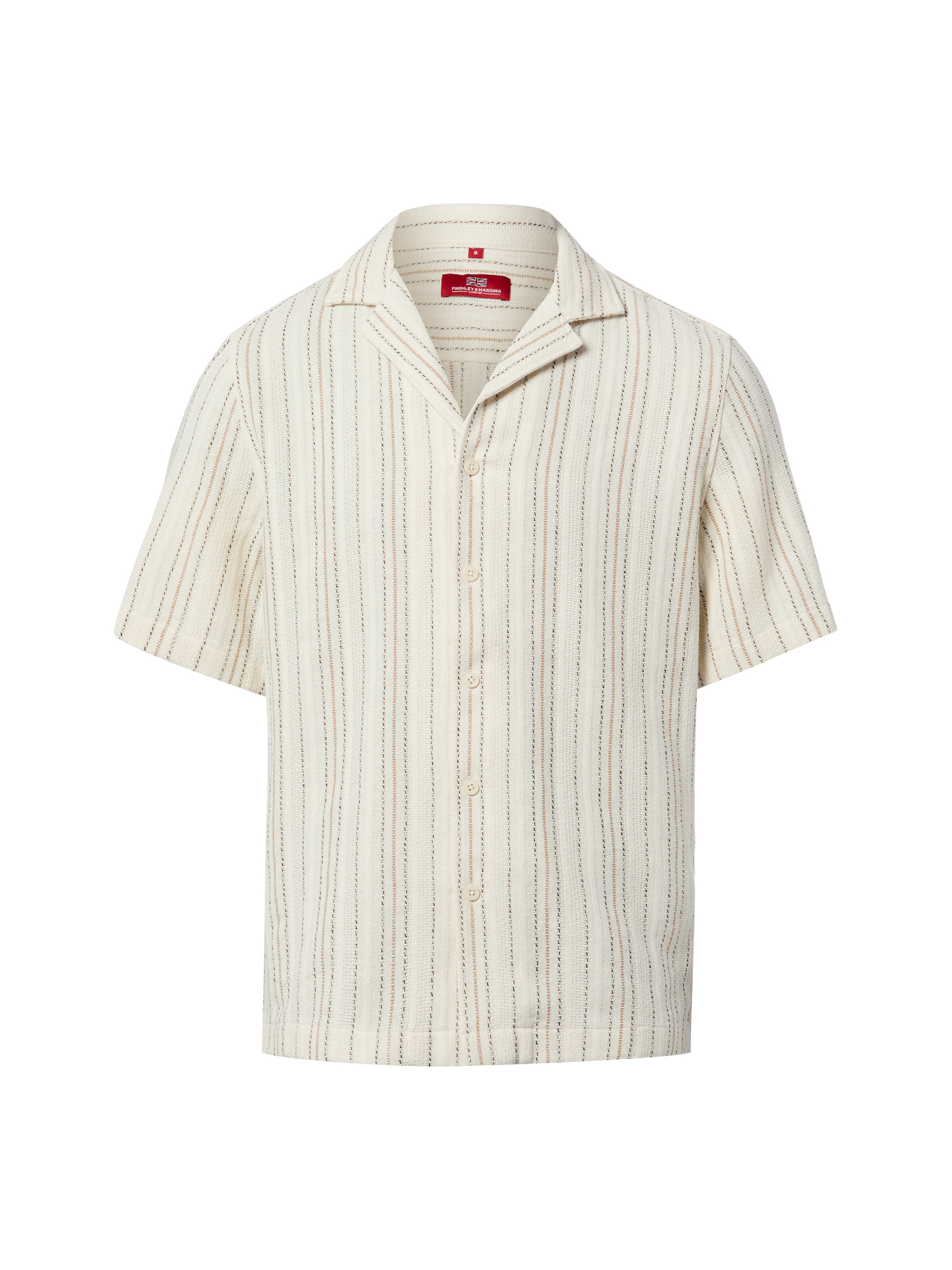 Fit confort Chemise Finshley & Harding London en beige : devant