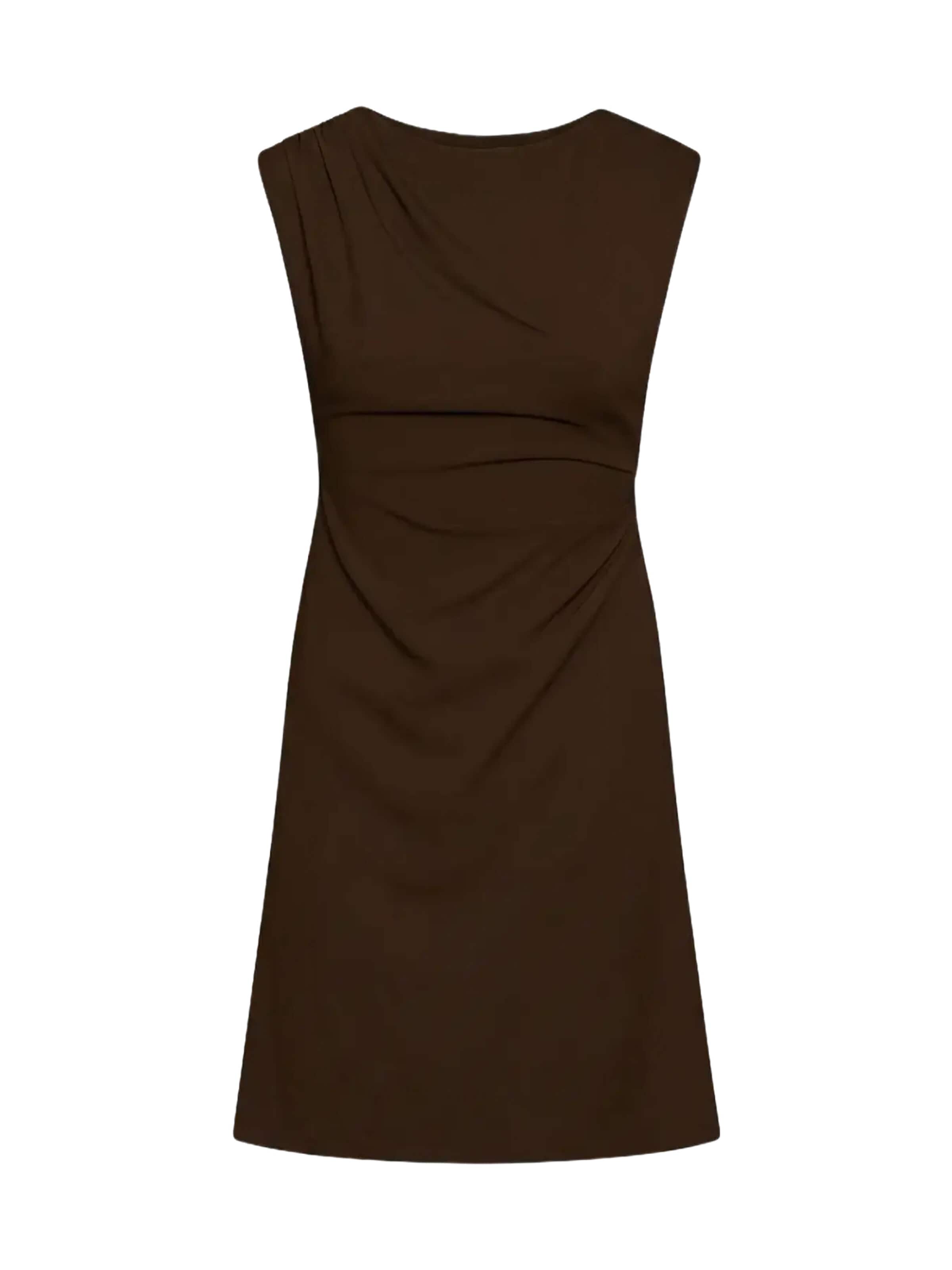 Robe 'Vero Moda Jurk Vmsmilla Ss O-neck Short Dress Exp 10354644  Dames' VERO MODA en marron : devant
