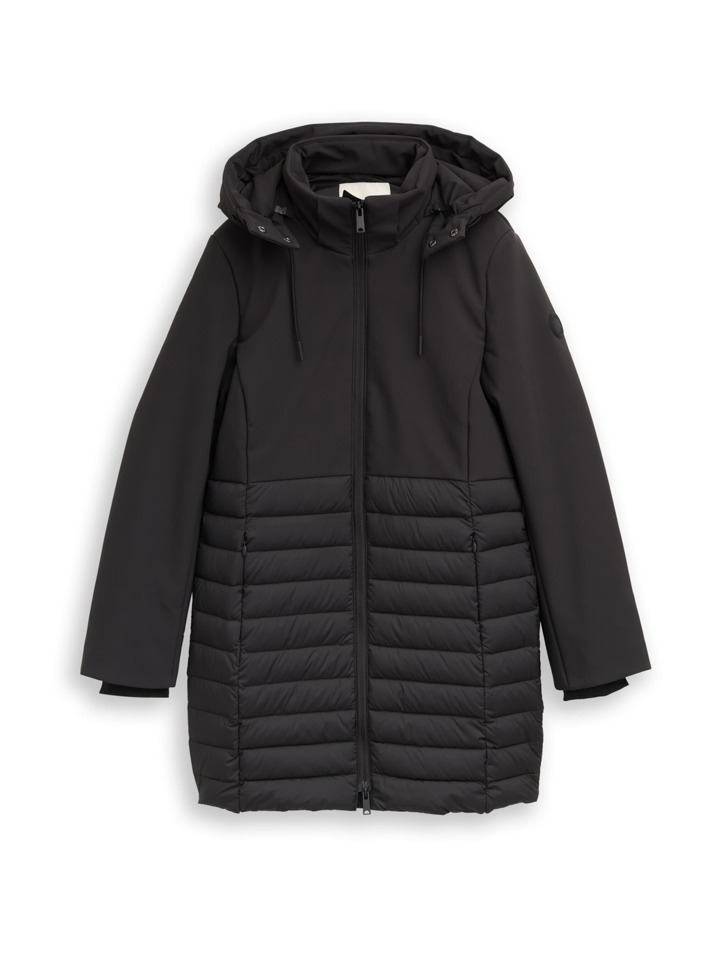 TOM TAILOR Tussenmantel in Zwart: voorkant