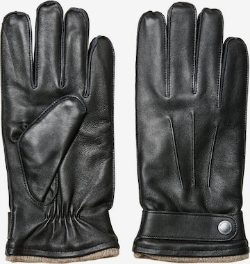 Gants 'Poul' SELECTED HOMME en noir : devant