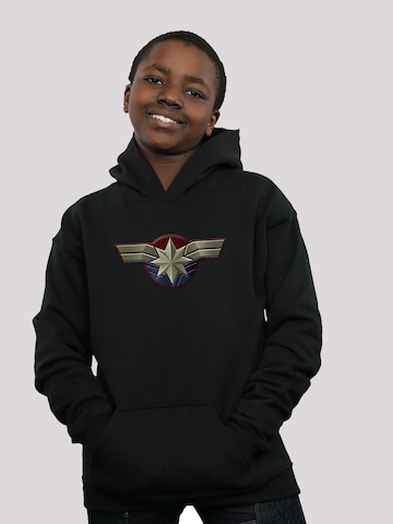 F4NT4STIC Sweatshirt 'Captain Marvel Chest Emblem' in Black: front