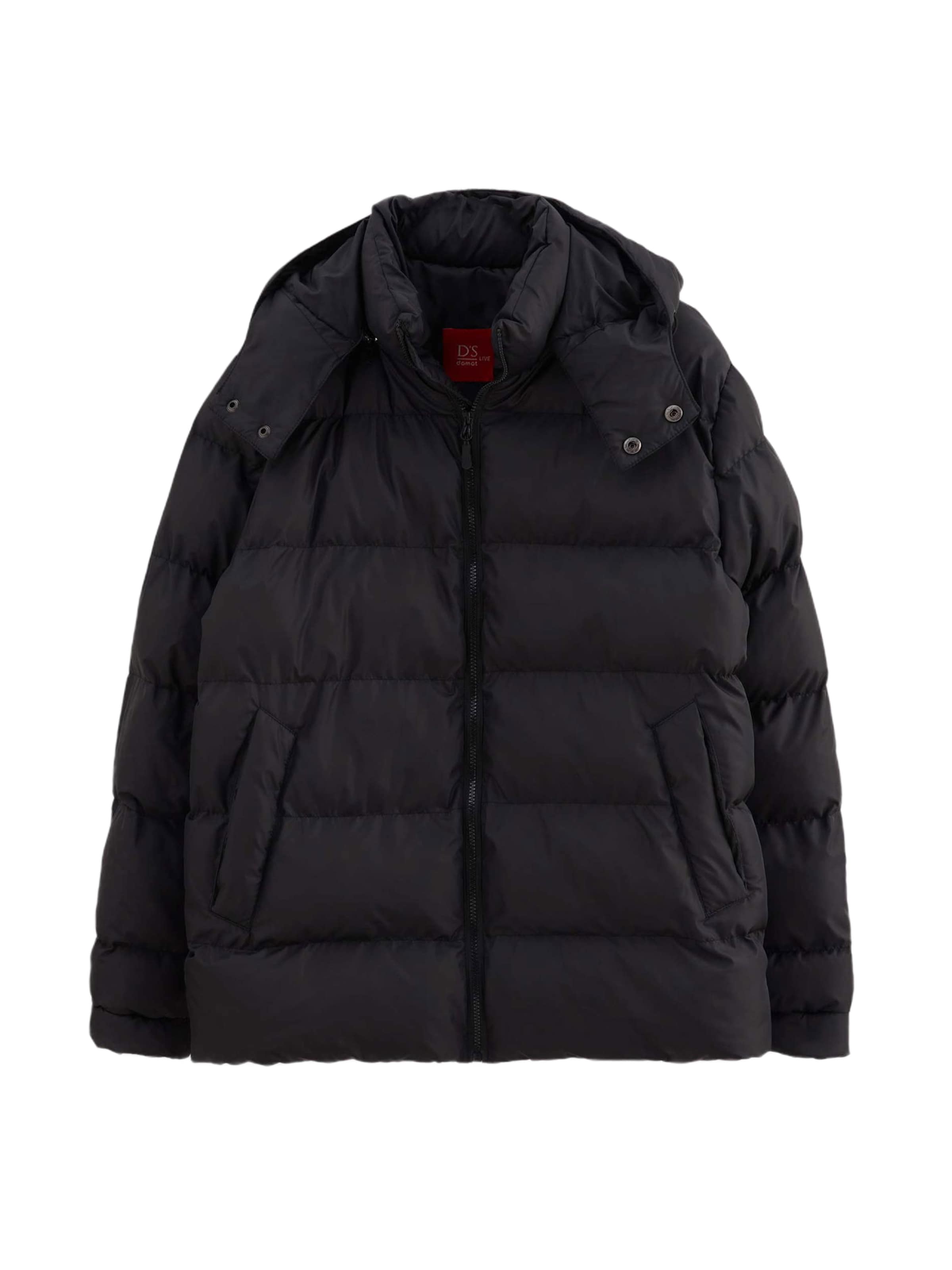 D’S Damat Winterjas 'Mont' in Zwart: voorkant