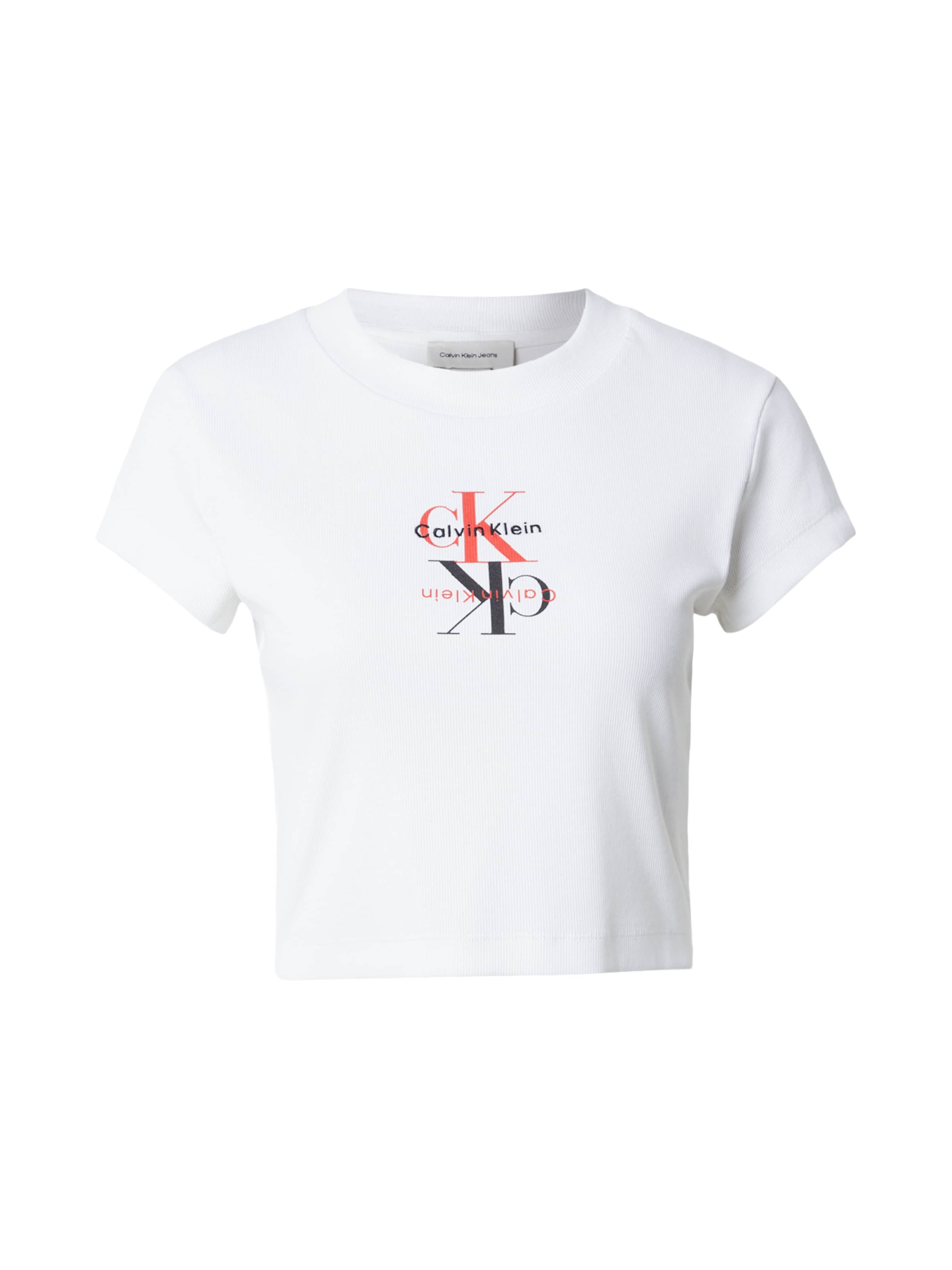 Tricou '90S' de la Calvin Klein Jeans pe alb: față
