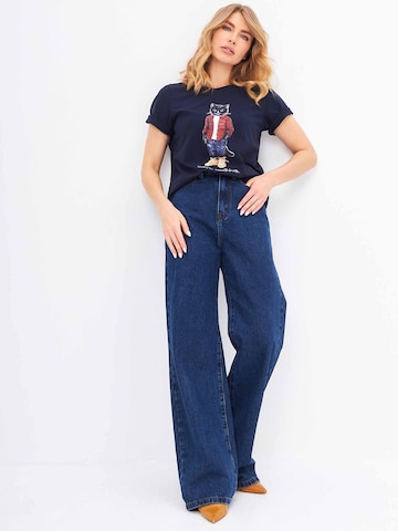 T-shirt 'Country Cat' Cat e Lolette en bleu