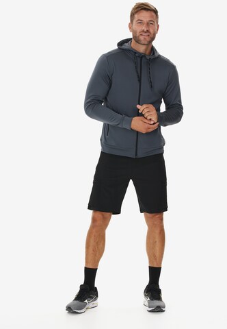ENDURANCE Athletic Zip-Up Hoodie 'Dereff' in Grey