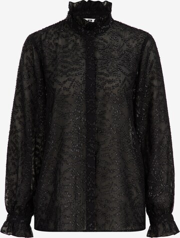 WE Fashion Blouse in Zwart: voorkant