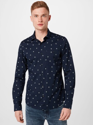 s.Oliver Slim fit Overhemd in Blauw: voorkant