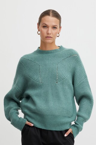ICHI Sweater in Green: front