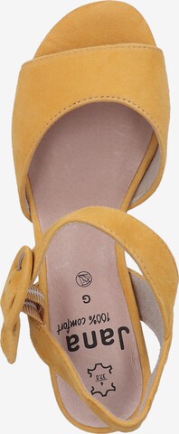 Sandales à lanières JANA en jaune