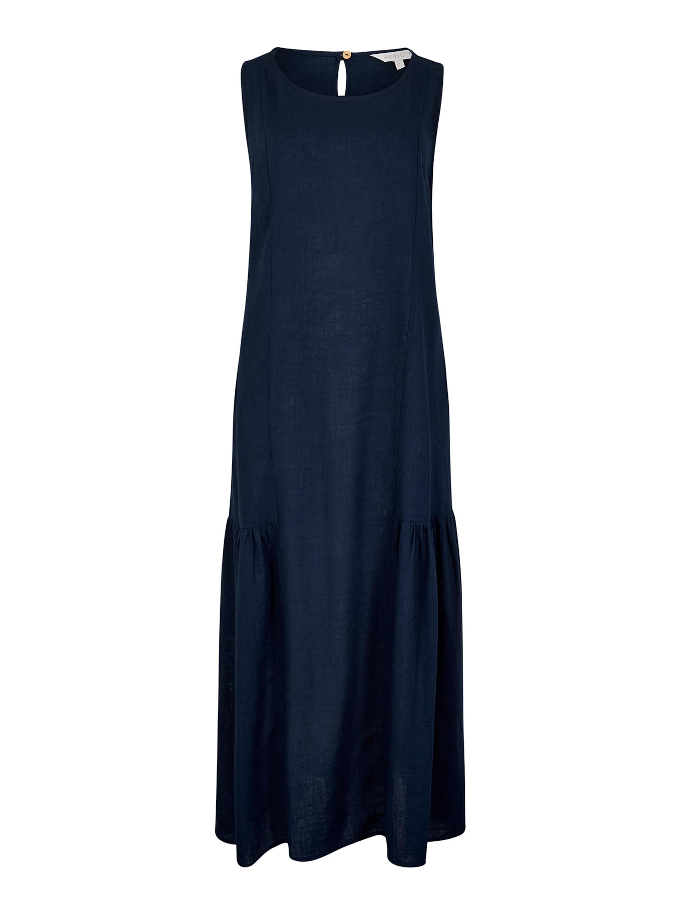 Apricot Pleat Detail Trapeze Midi Dress ' ' in Blau: Vorderseite