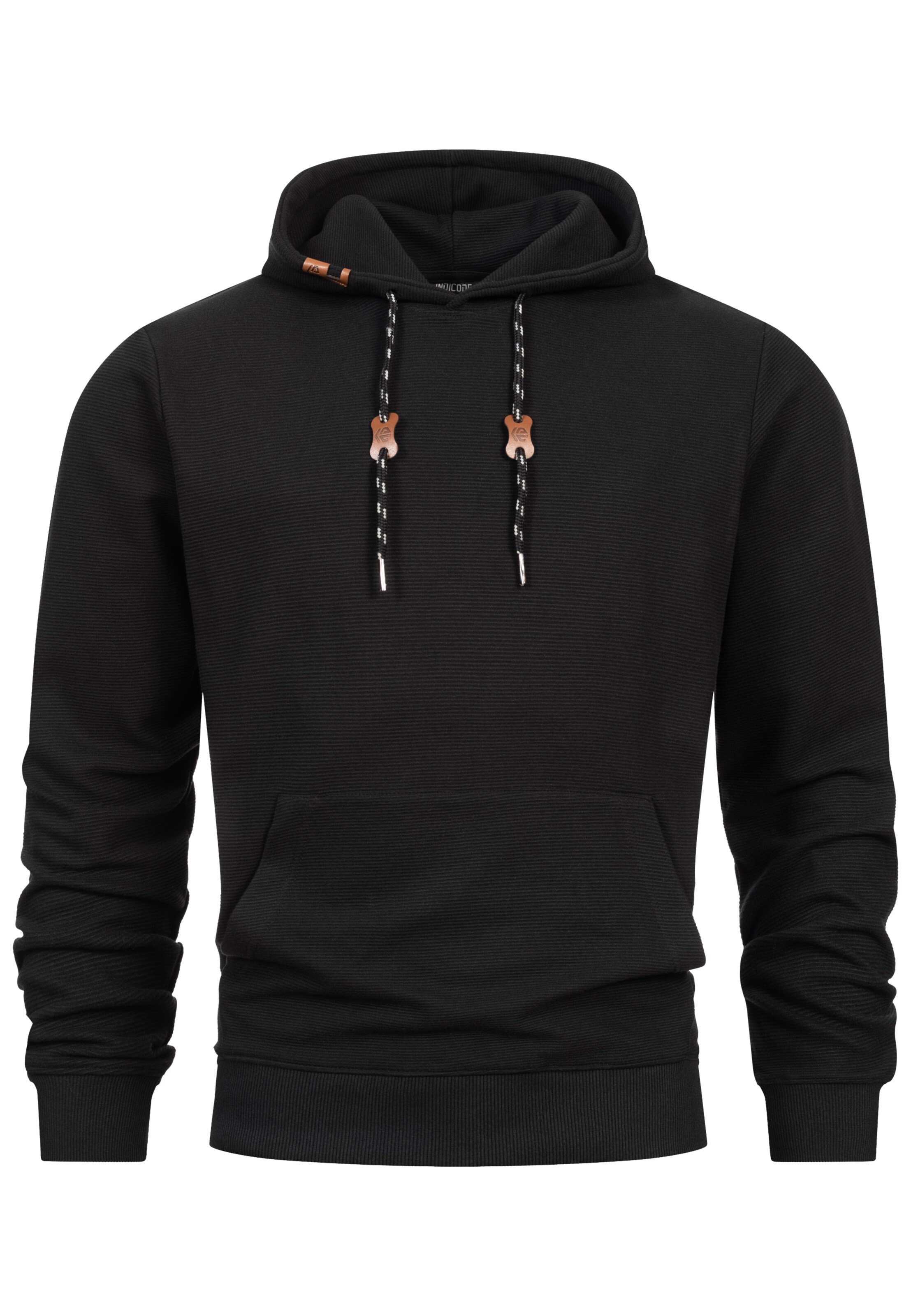 INDICODE JEANS Sweatshirt 'Guadalupe' in Zwart: voorkant