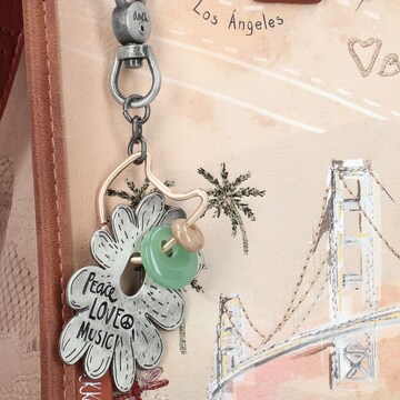 Anekke Schultertasche 'Peace & Love' in Braun